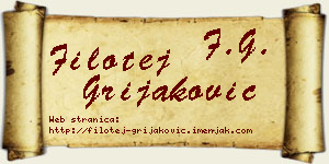 Filotej Grijaković vizit kartica